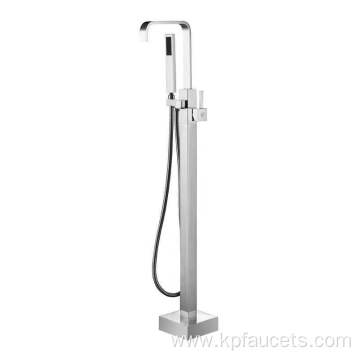 Best Selling High Quality Brass Floor Mounted Freestanding Bathtub Faucet With Hand Shower